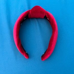 Lele Sadoughi Crimson Knotted Headband